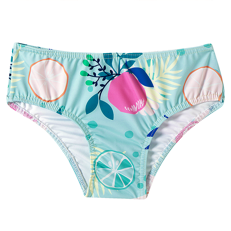 Top Com Calcinha Praia Frutas Cítricas Lycra Toddler Prot... peças